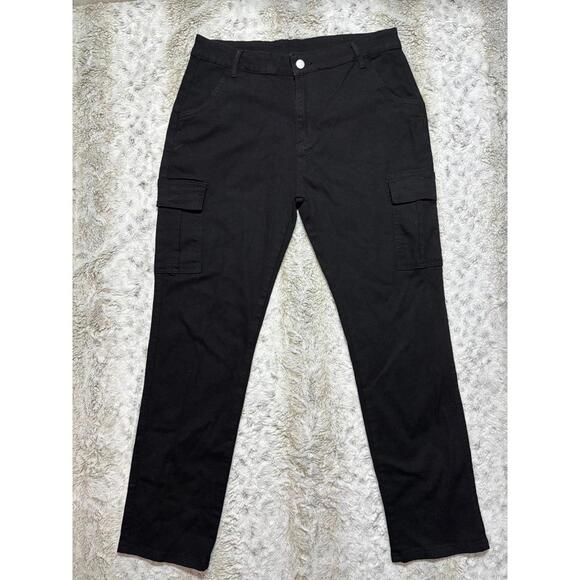 SHEIN Other - Shein black cargo pants mens large 30x28
